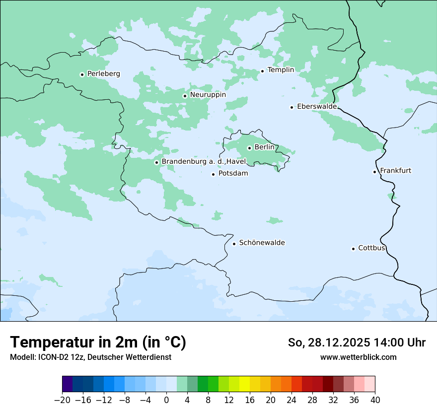 Modellkarten Temperatur