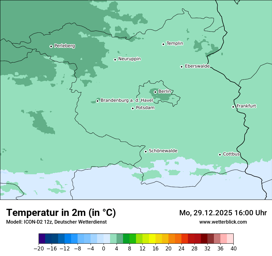 Modellkarten Temperatur