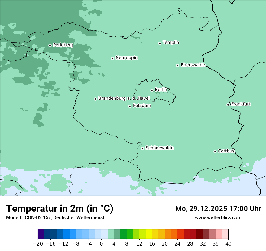 Modellkarten Temperatur