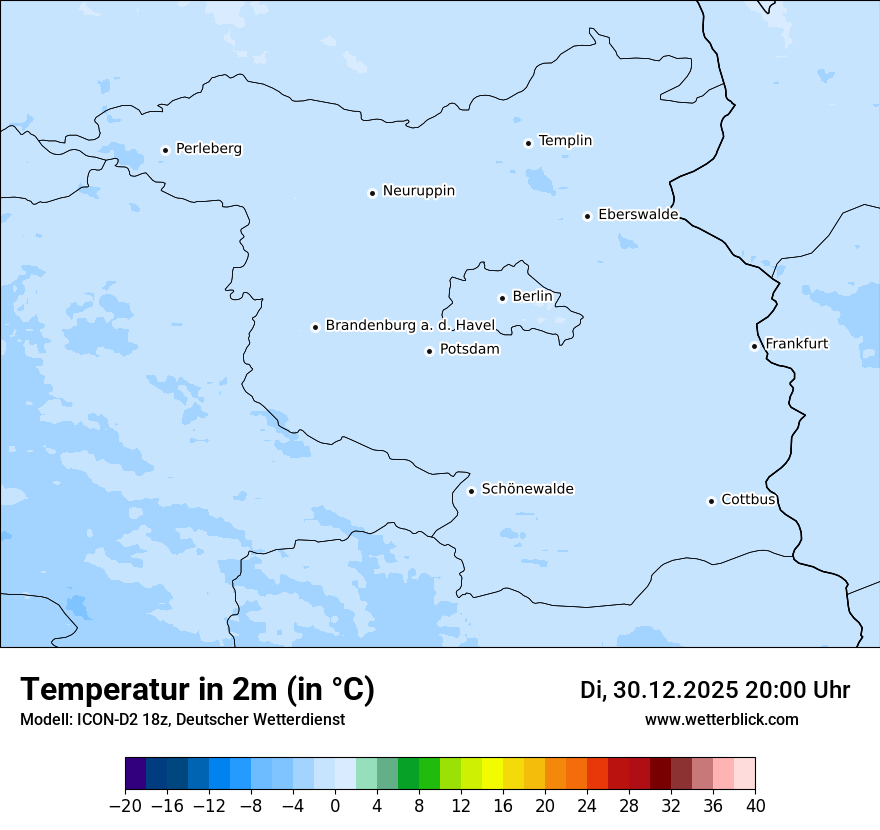 Modellkarten Temperatur