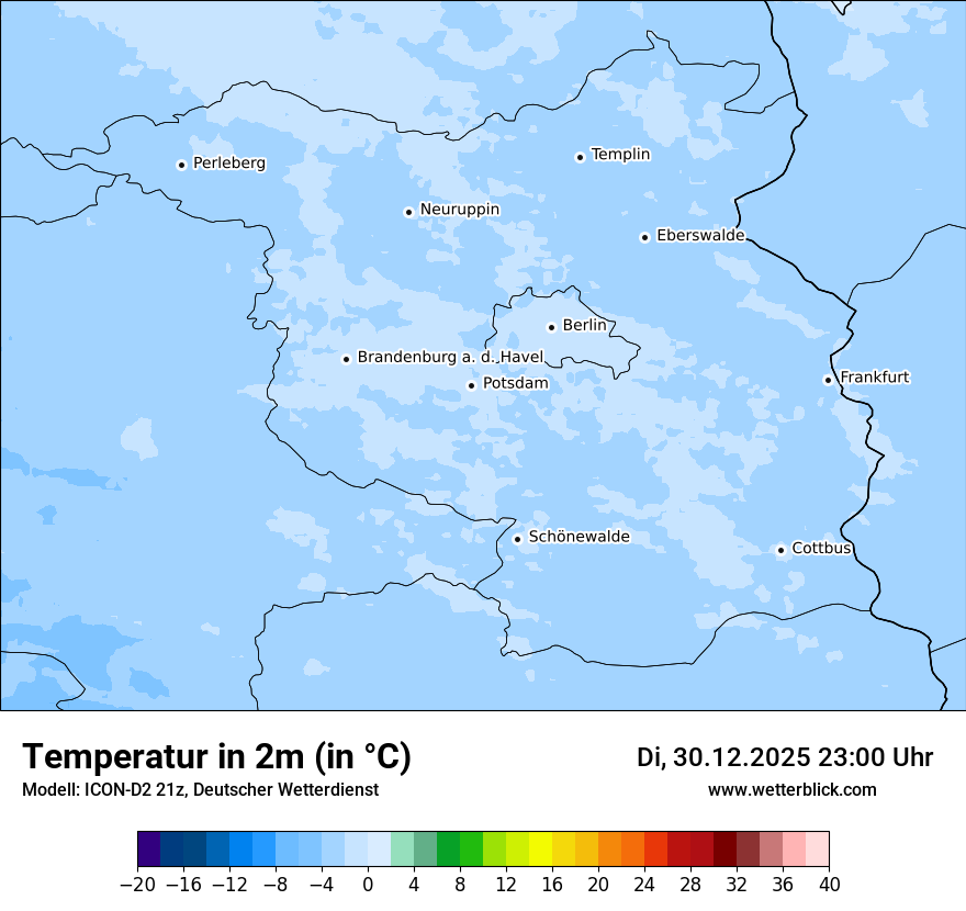 Modellkarten Temperatur