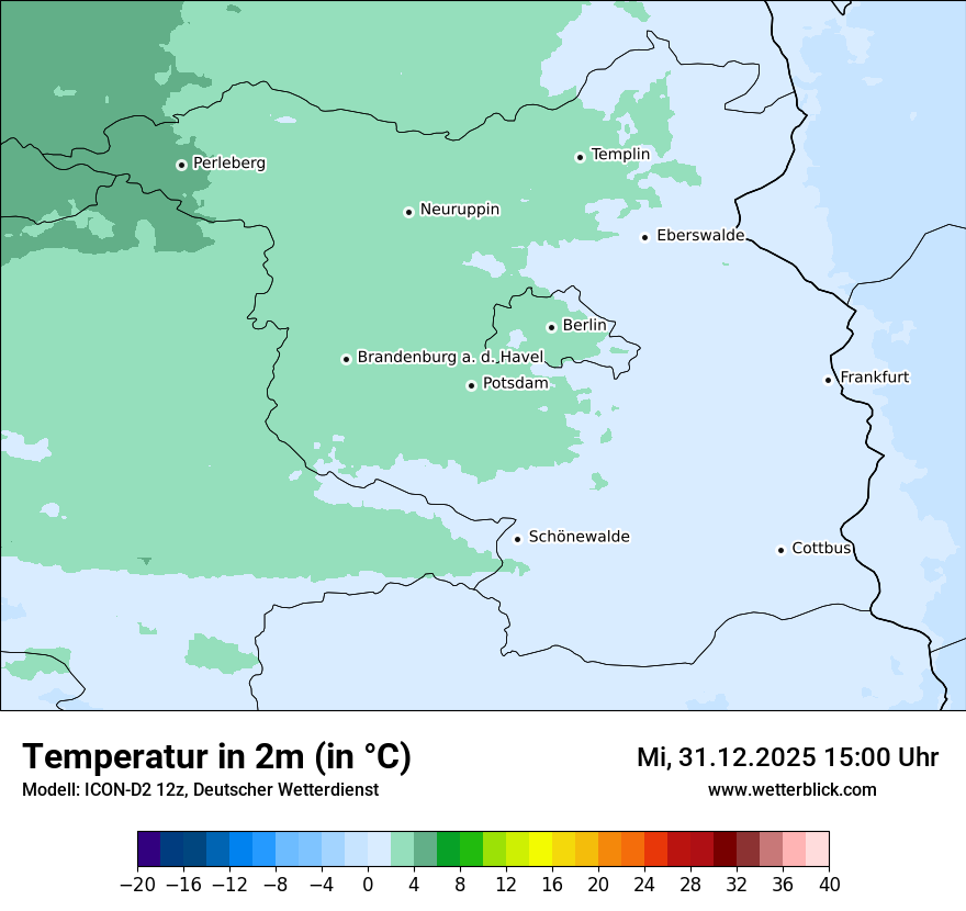 Modellkarten Temperatur