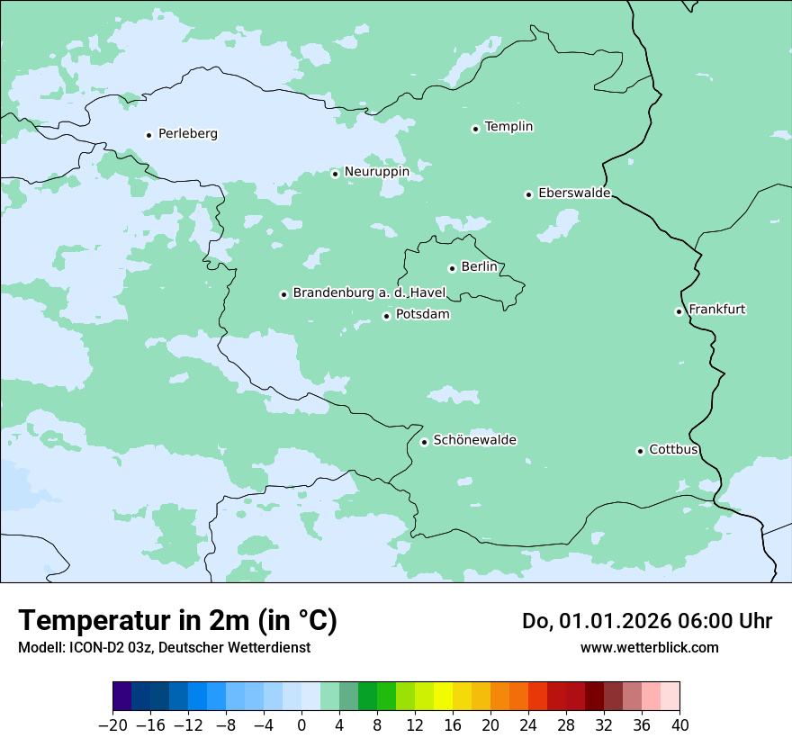 Modellkarten Temperatur