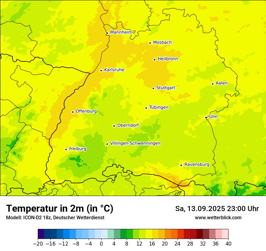 Modellkarten Temperatur