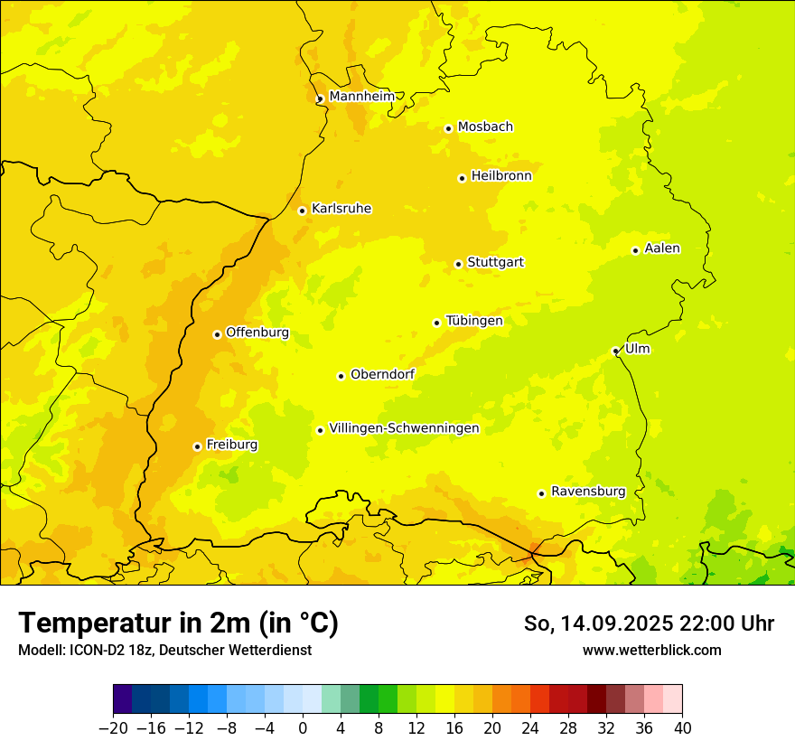 Modellkarten Temperatur