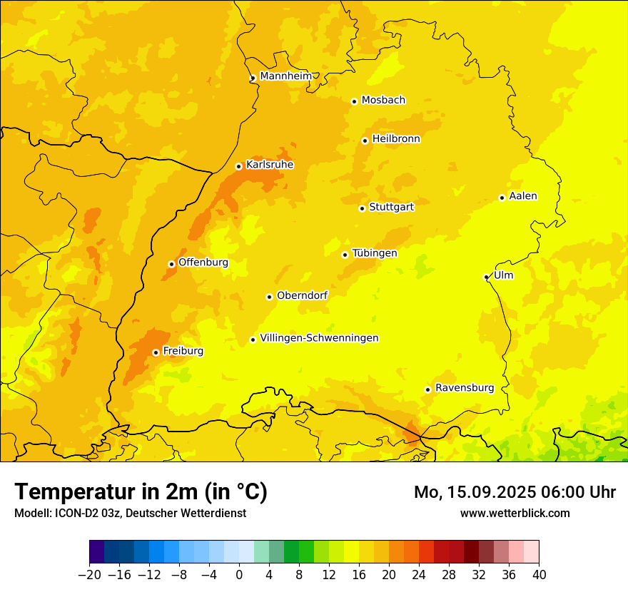 Modellkarten Temperatur