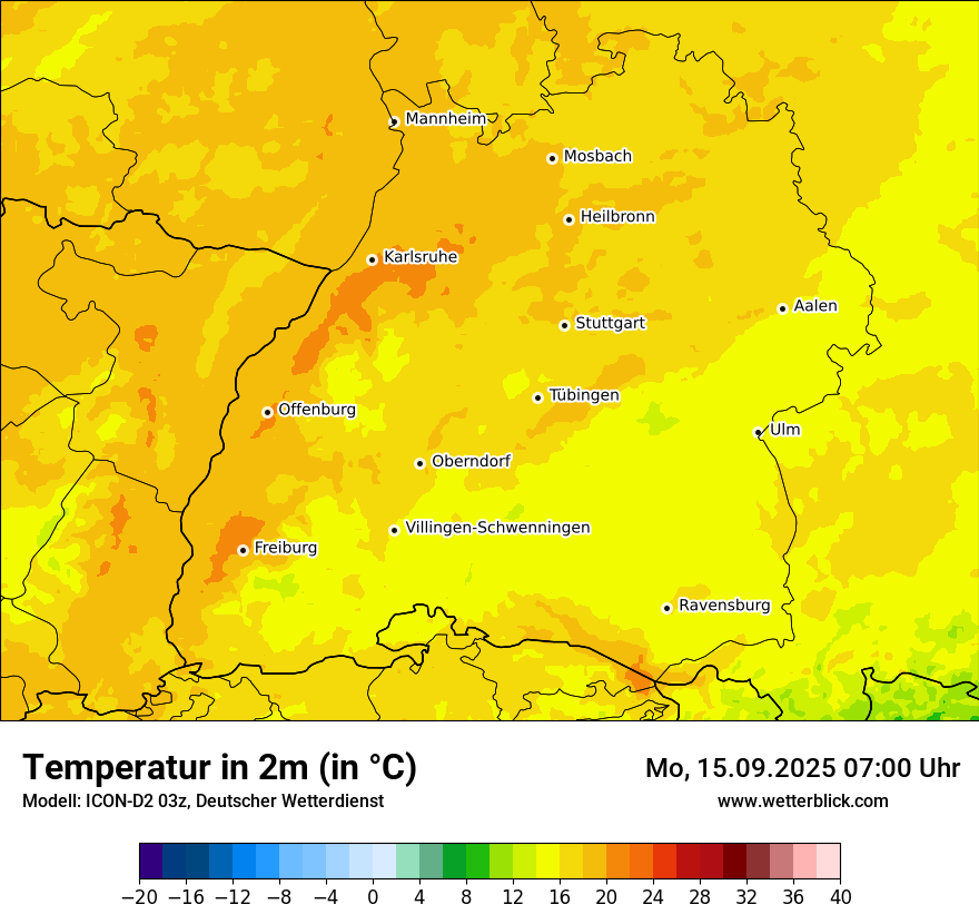 Modellkarten Temperatur