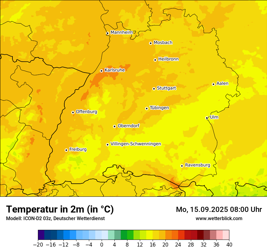 Modellkarten Temperatur