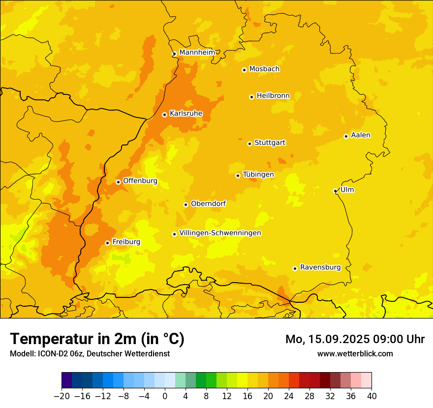 Modellkarten Temperatur
