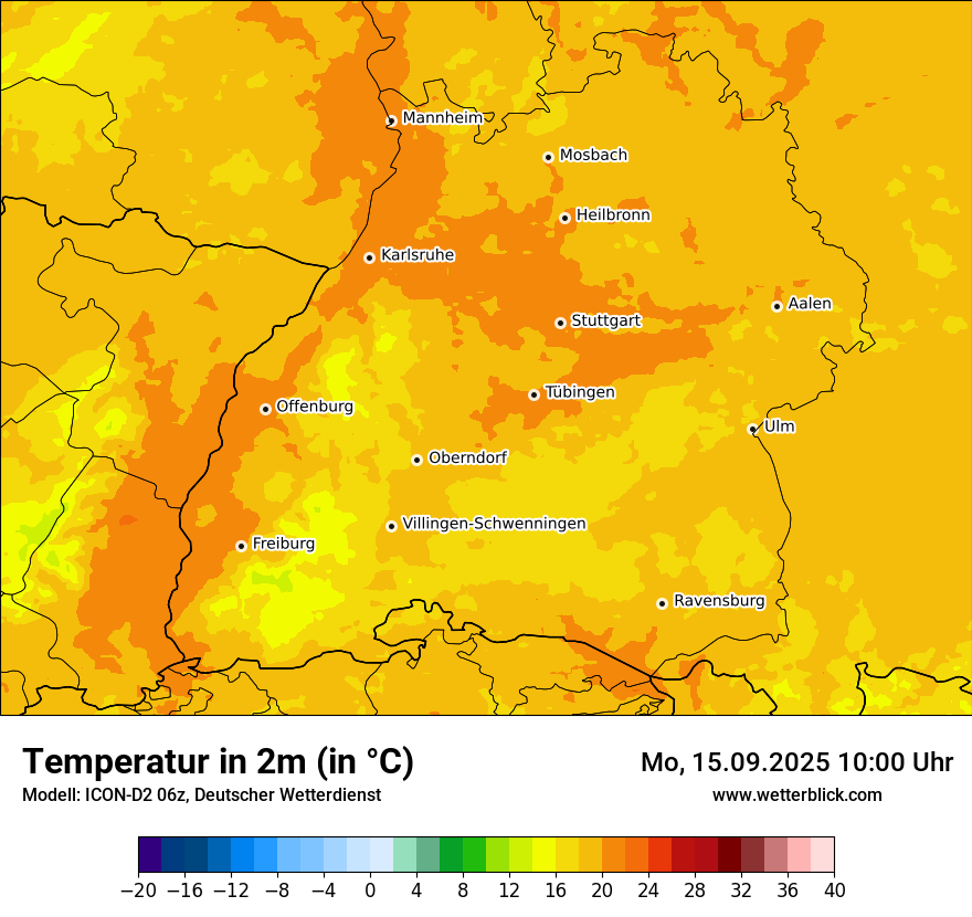 Modellkarten Temperatur