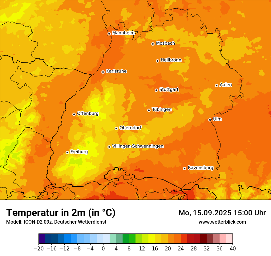 Modellkarten Temperatur