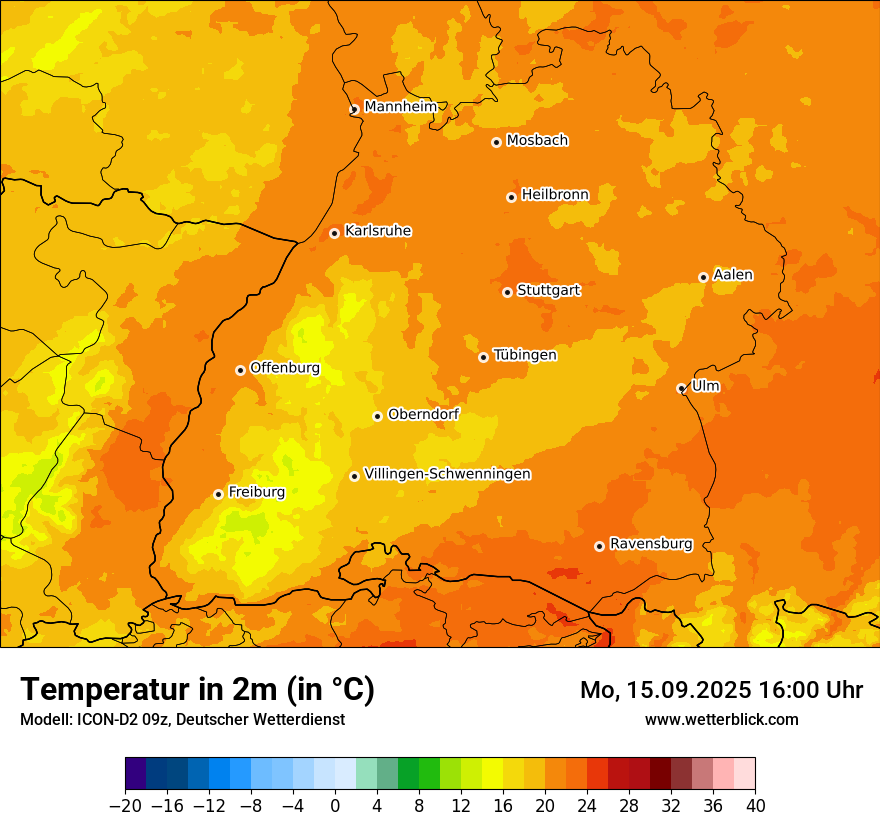 Modellkarten Temperatur