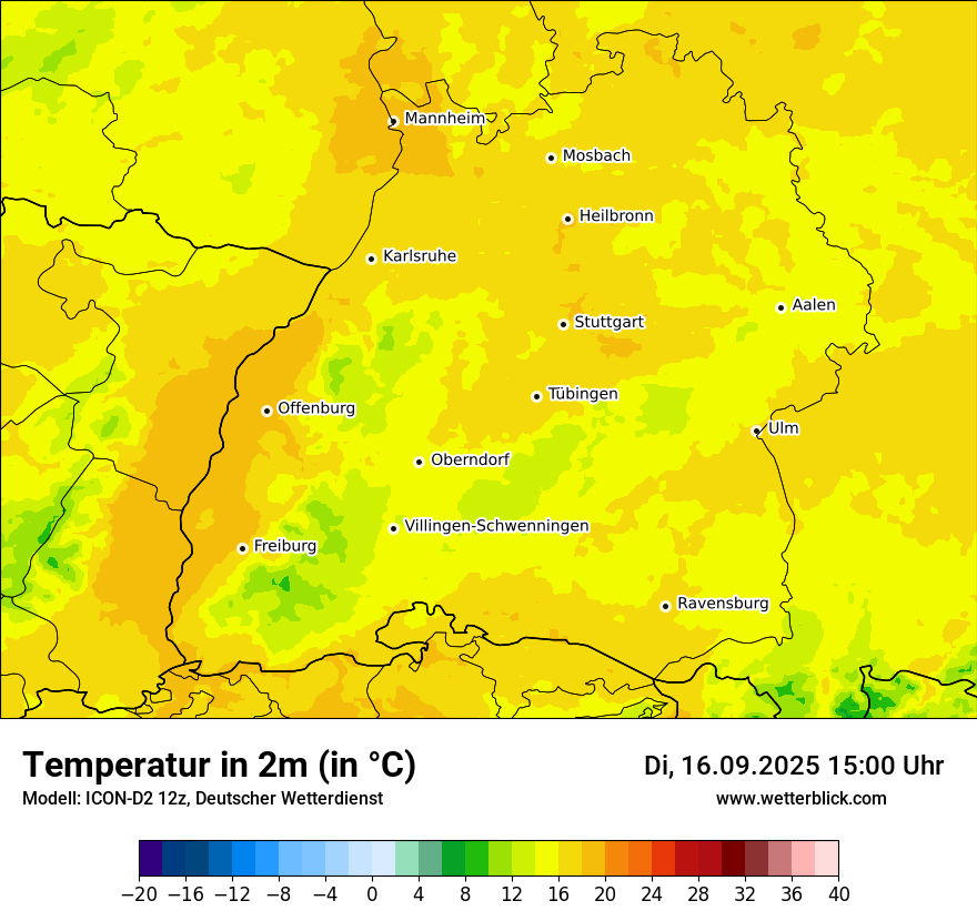 Modellkarten Temperatur