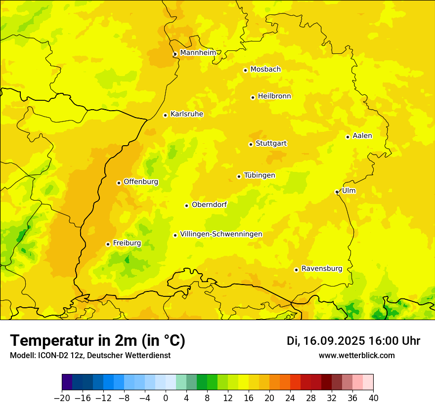 Modellkarten Temperatur