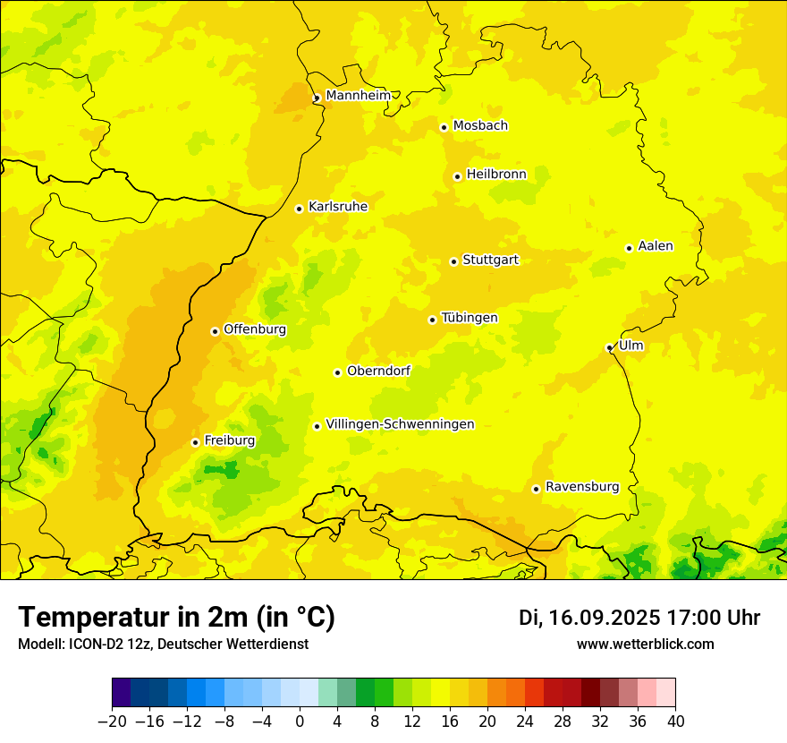 Modellkarten Temperatur