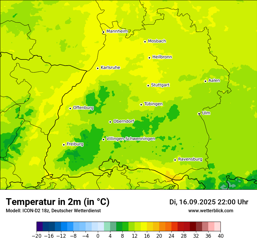 Modellkarten Temperatur