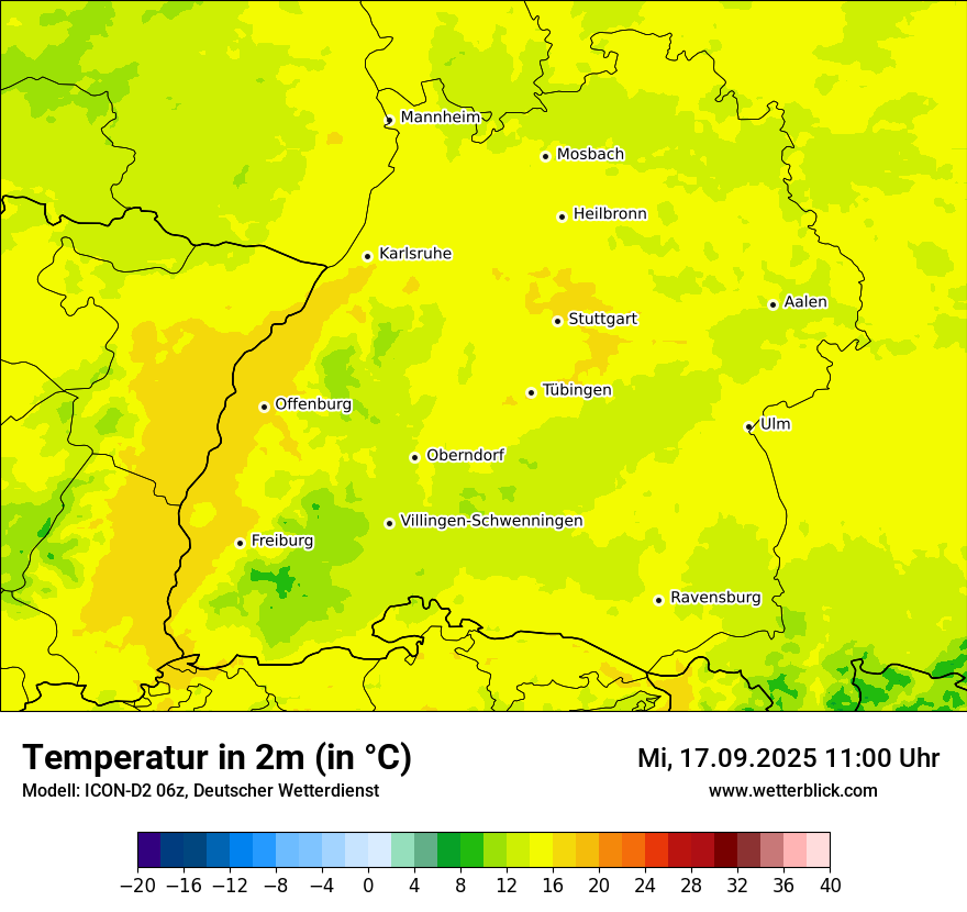 Modellkarten Temperatur