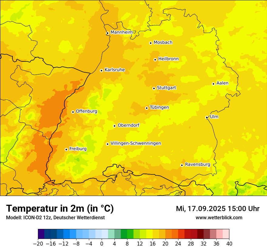 Modellkarten Temperatur