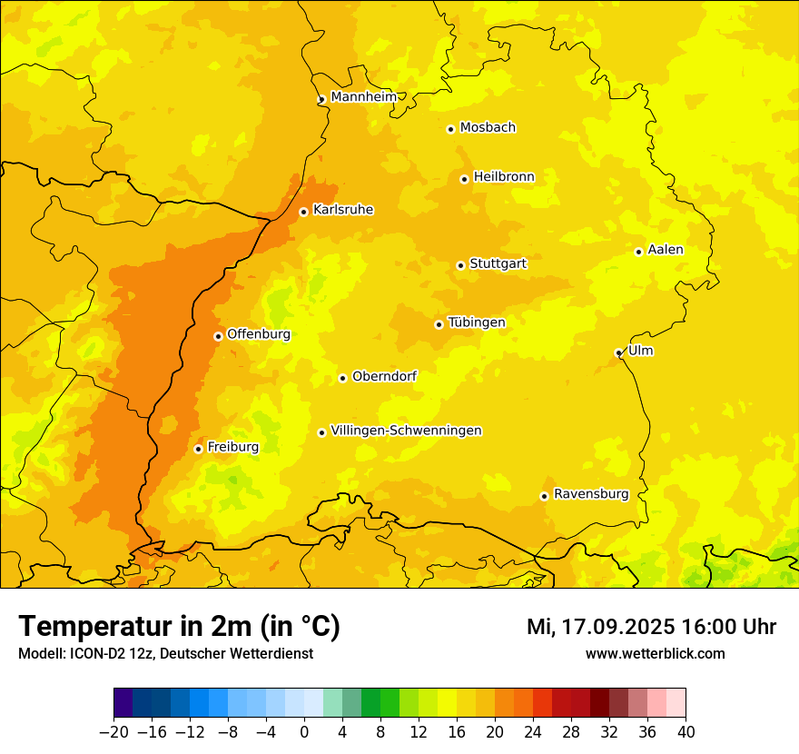 Modellkarten Temperatur
