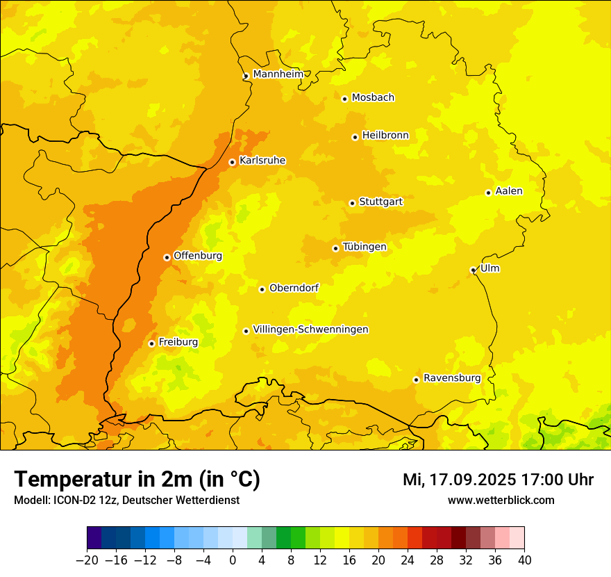 Modellkarten Temperatur