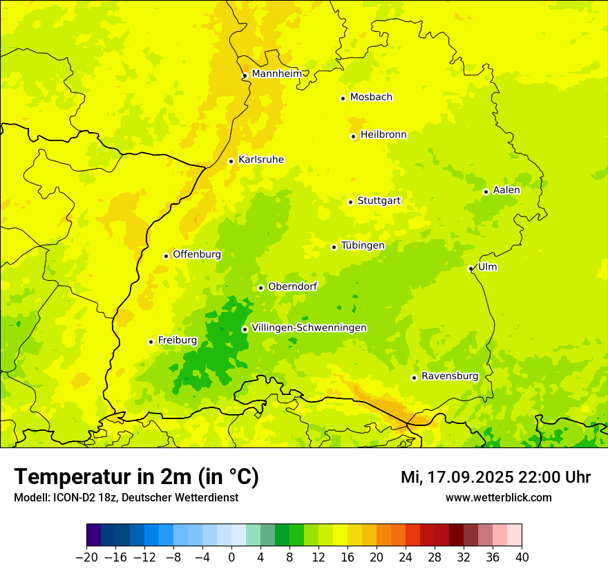 Modellkarten Temperatur