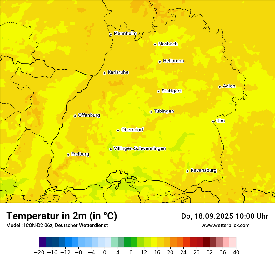 Modellkarten Temperatur