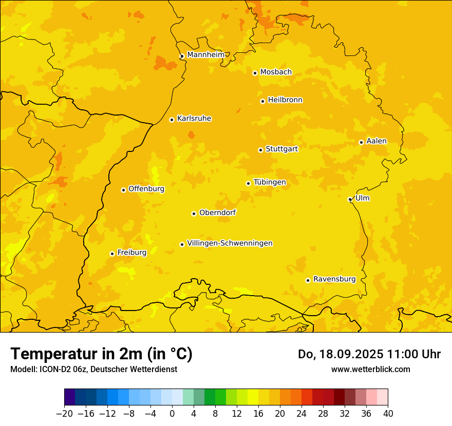 Modellkarten Temperatur