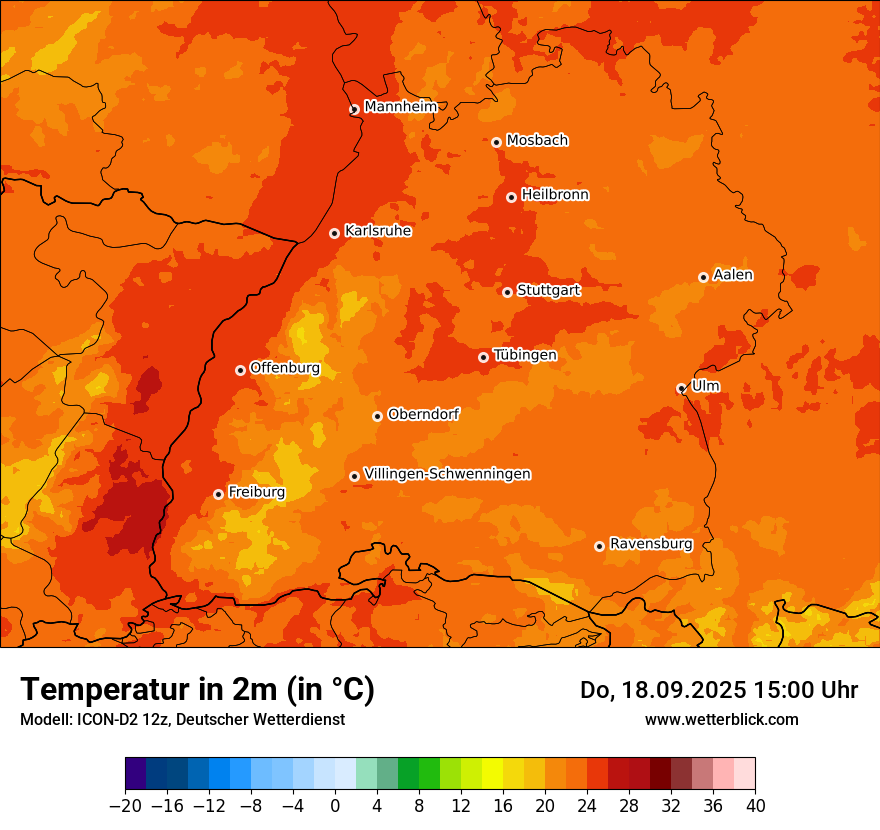 Modellkarten Temperatur