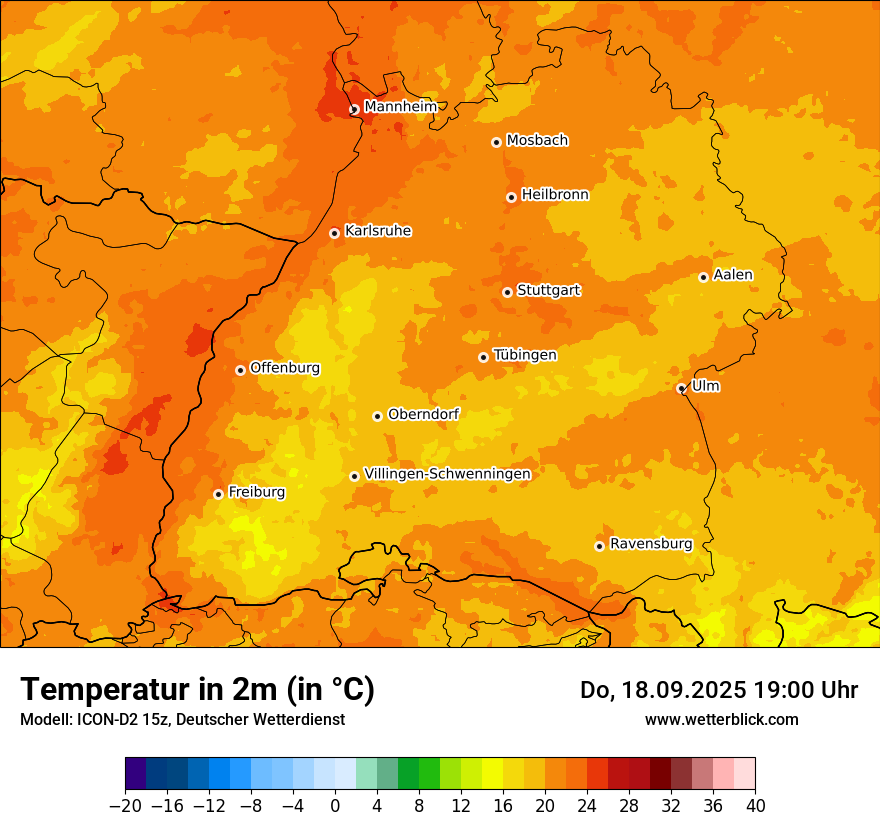 Modellkarten Temperatur