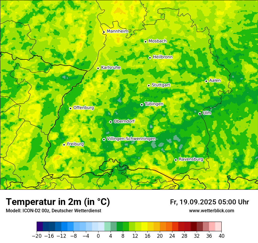 Modellkarten Temperatur
