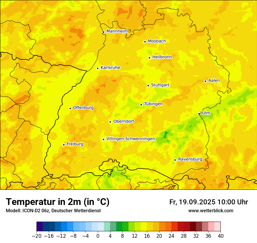 Modellkarten Temperatur
