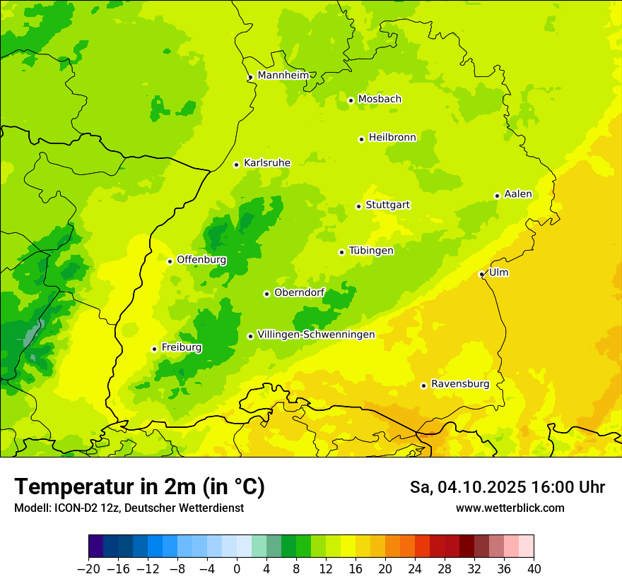 Modellkarten Temperatur