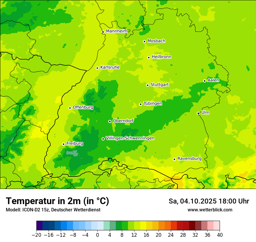 Modellkarten Temperatur