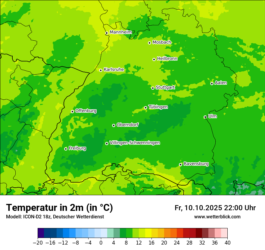 Modellkarten Temperatur