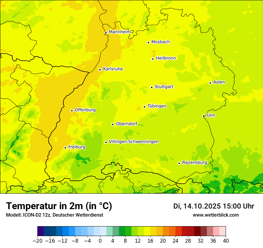 Modellkarten Temperatur