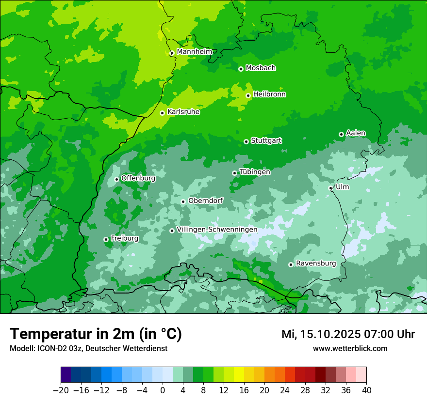 Modellkarten Temperatur