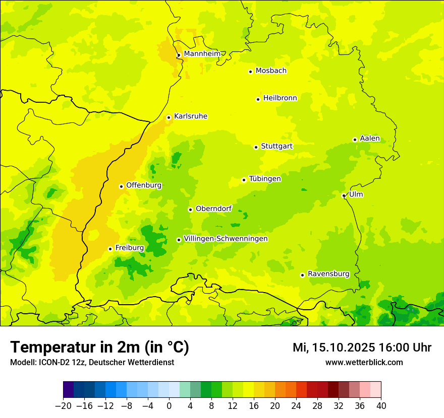Modellkarten Temperatur