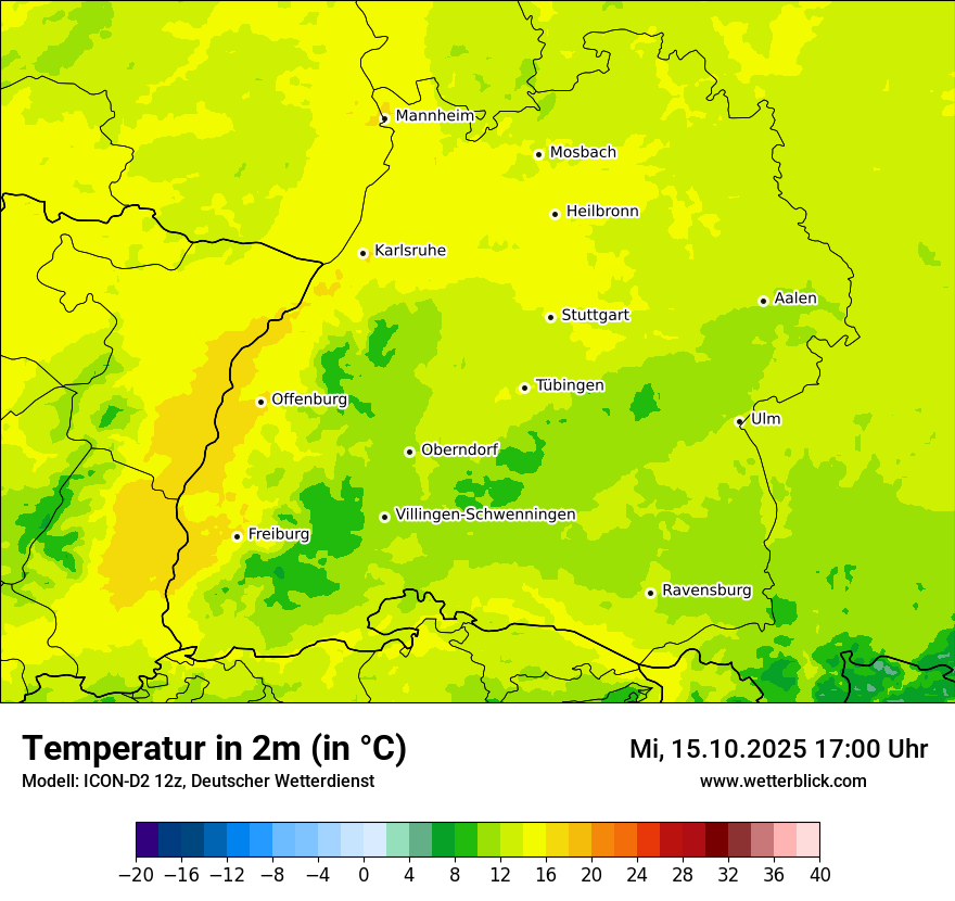 Modellkarten Temperatur