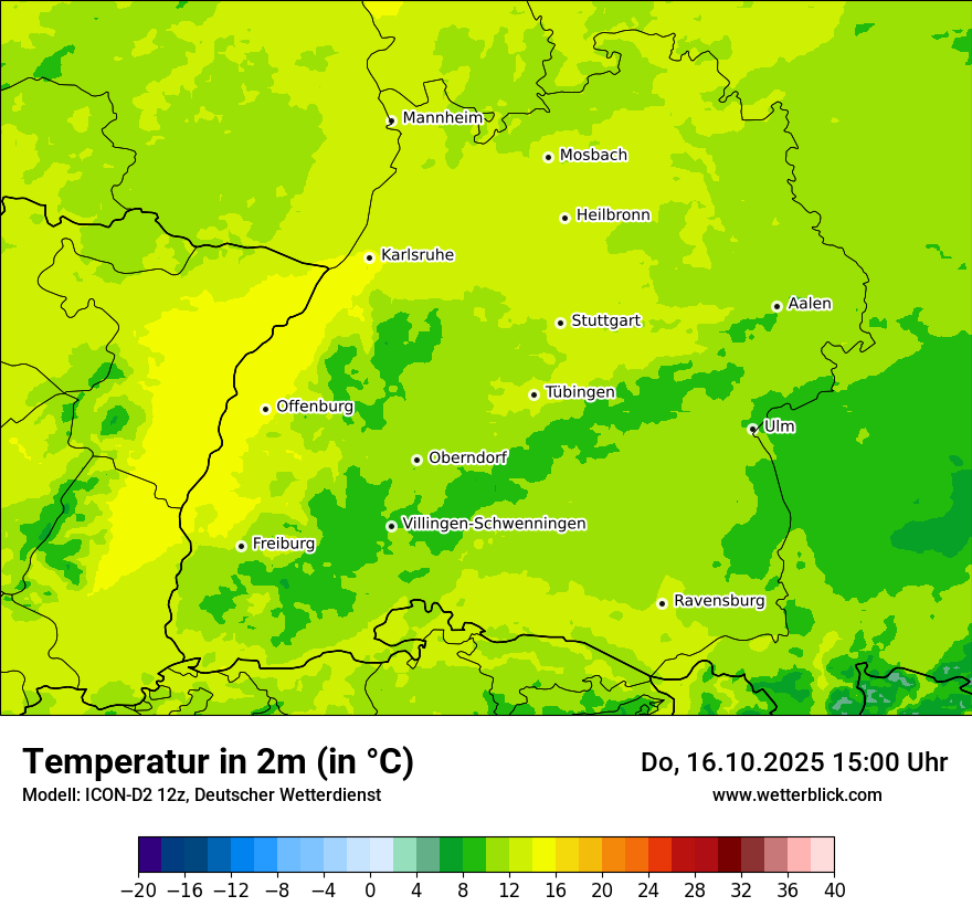 Modellkarten Temperatur