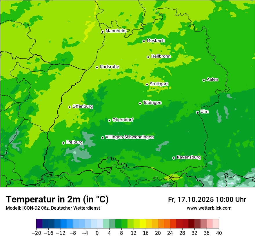 Modellkarten Temperatur