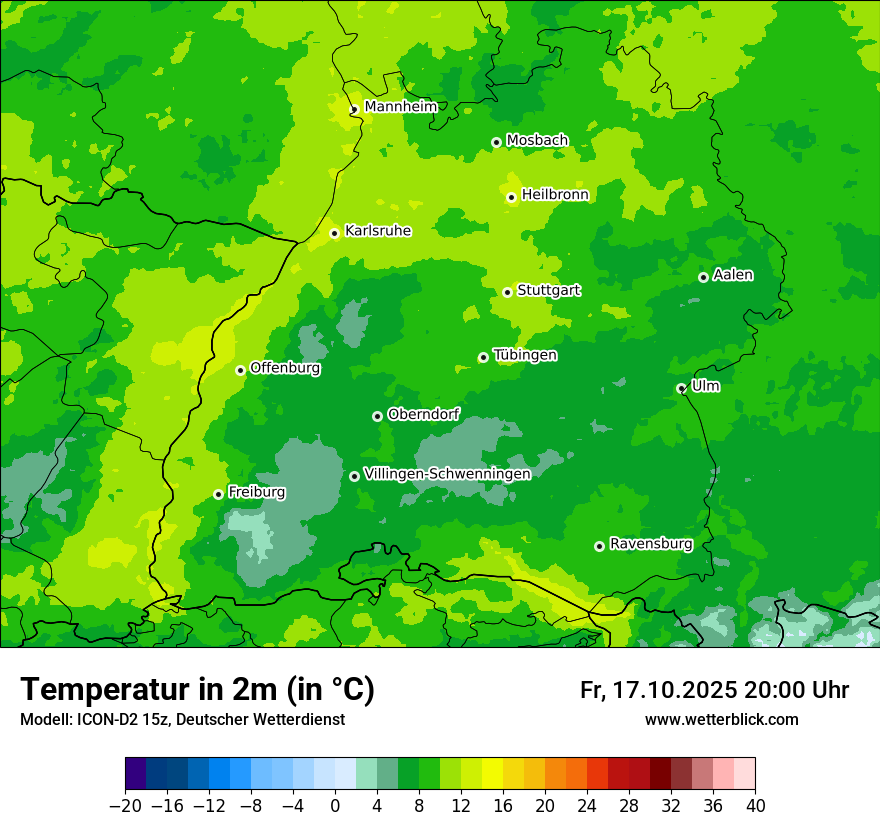 Modellkarten Temperatur