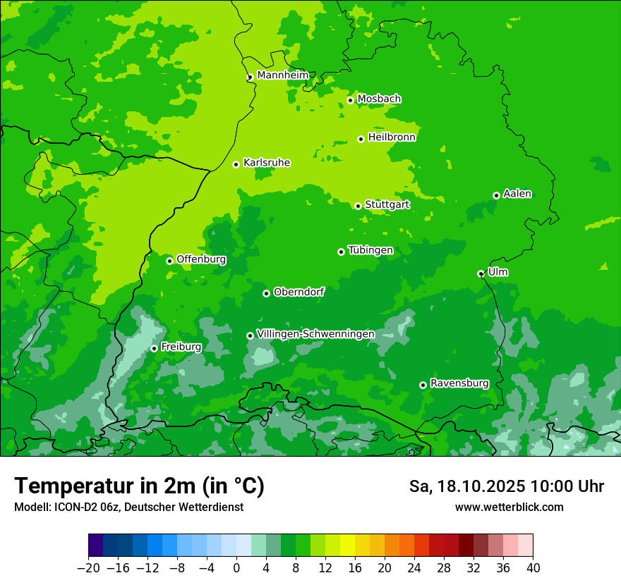 Modellkarten Temperatur