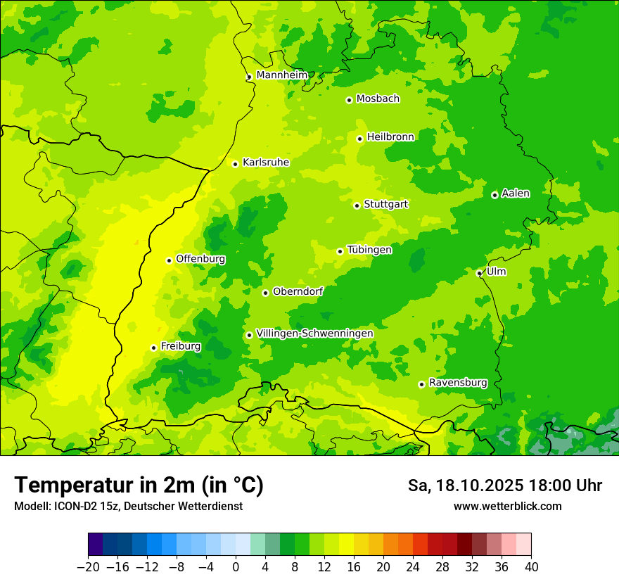 Modellkarten Temperatur