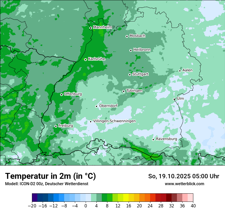 Modellkarten Temperatur