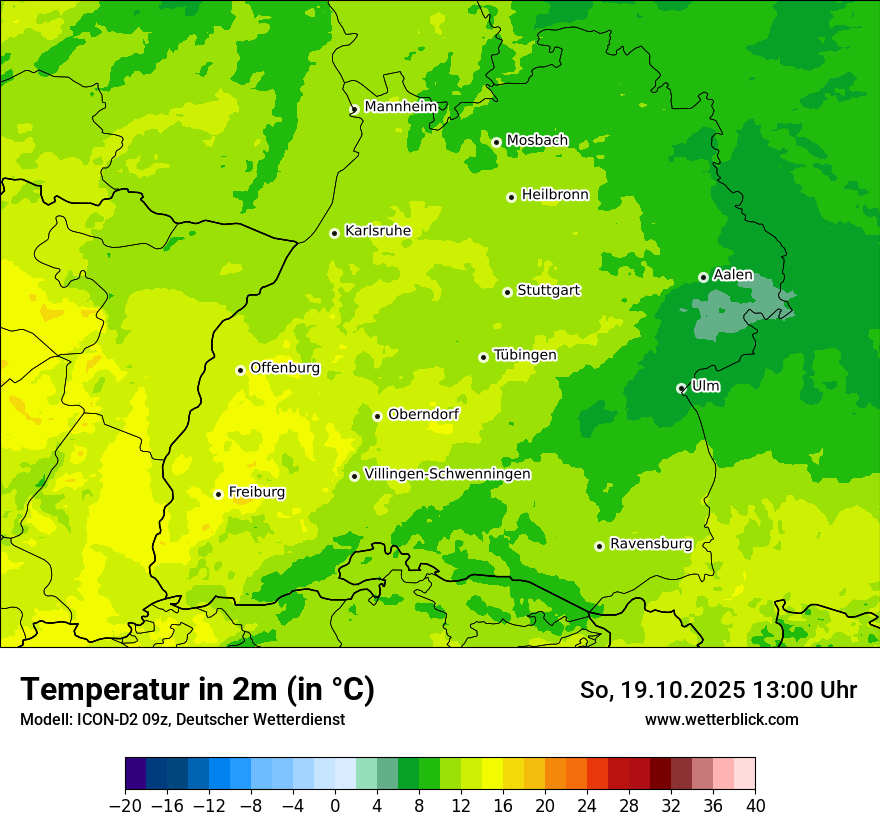 Modellkarten Temperatur