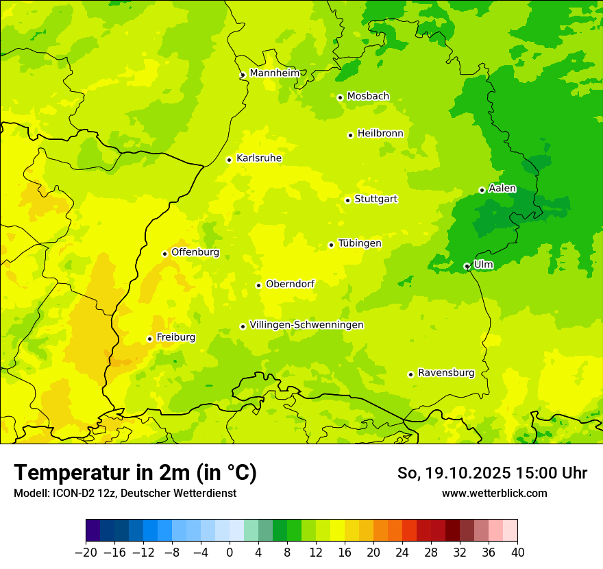 Modellkarten Temperatur