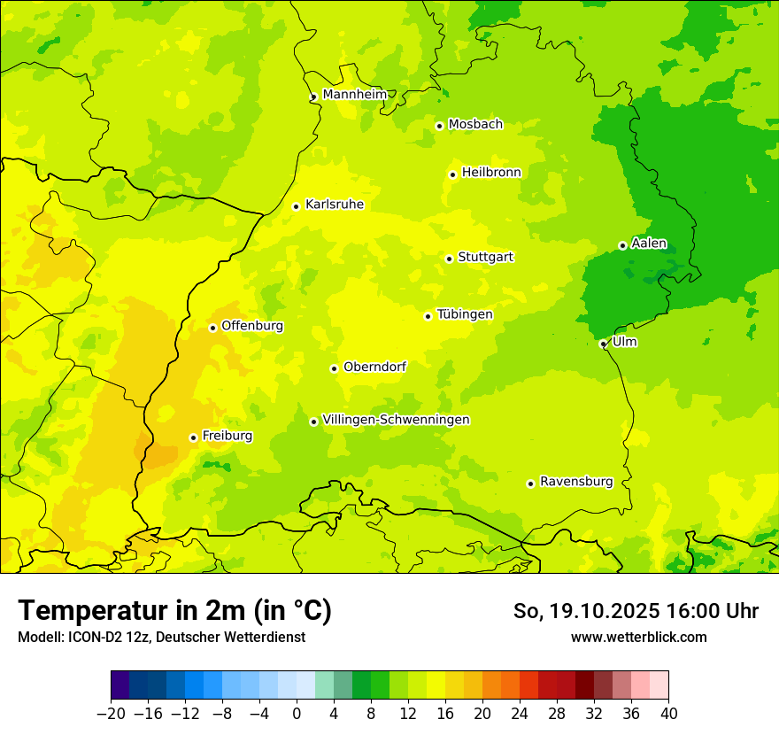 Modellkarten Temperatur