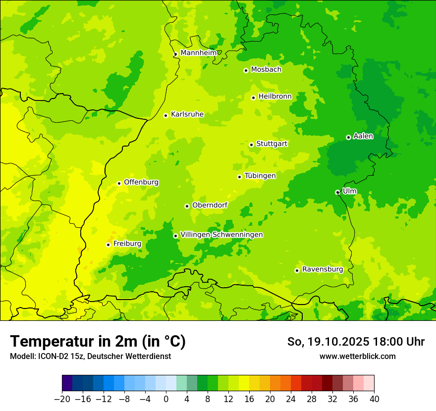 Modellkarten Temperatur