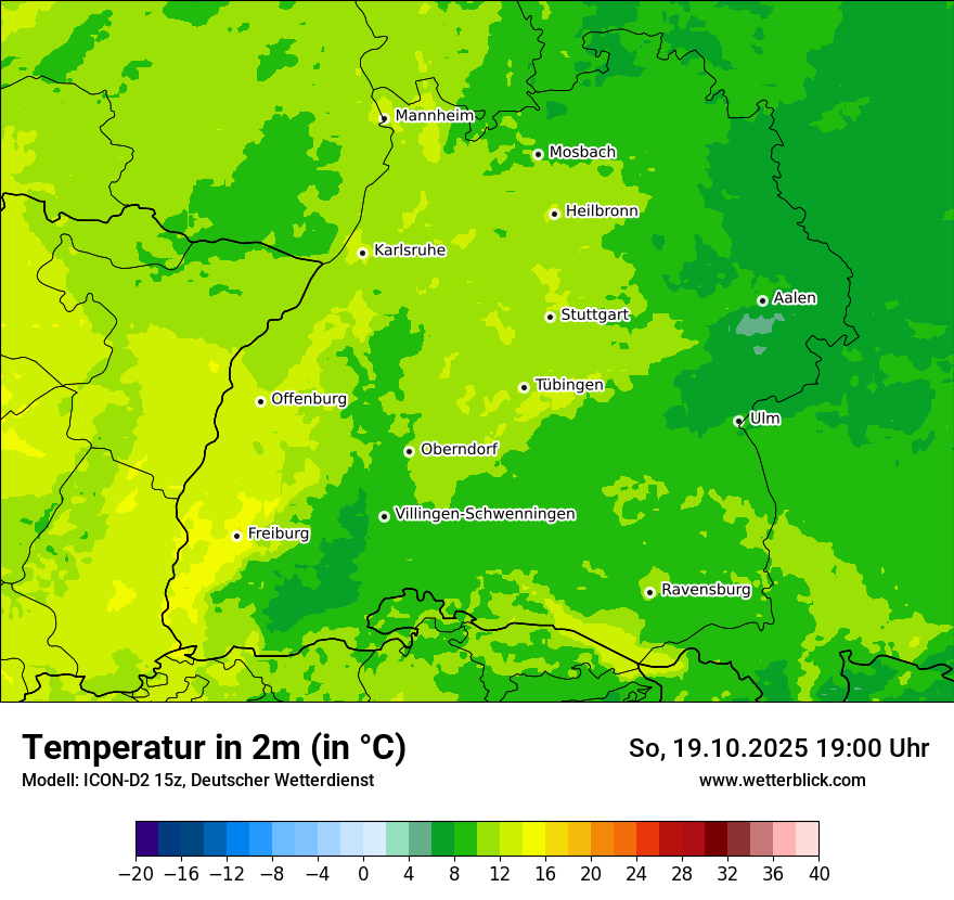 Modellkarten Temperatur