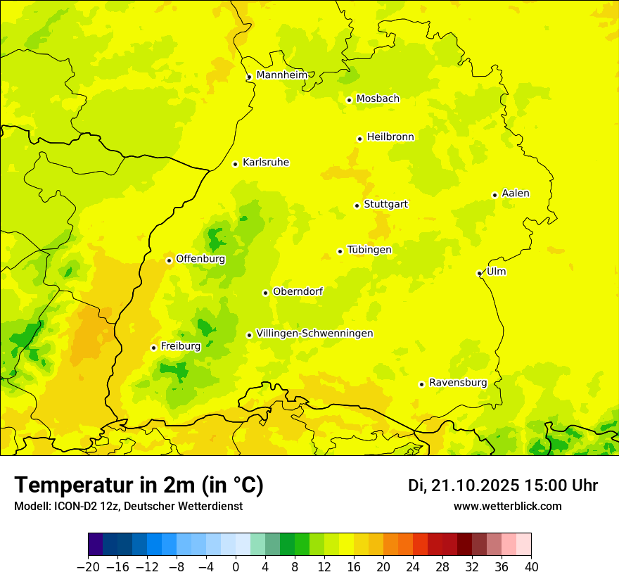 Modellkarten Temperatur